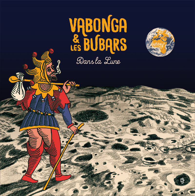 Vabonga et Les Bubars Dans la lune Pochette CD Gwen Tomahawk Graphiste Illustrateur Fontainebleau 77