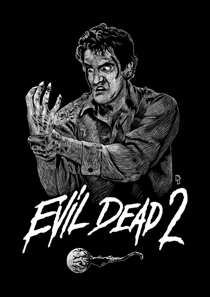 evil dead 2 alternative movie poster by Gwen Tomahawk