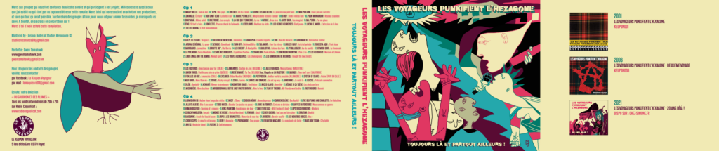 Pochette Digipack 4CD Les Voyageurs Punkifient l'Hexagone - Toujours là et partout ailleurs ! (2026)